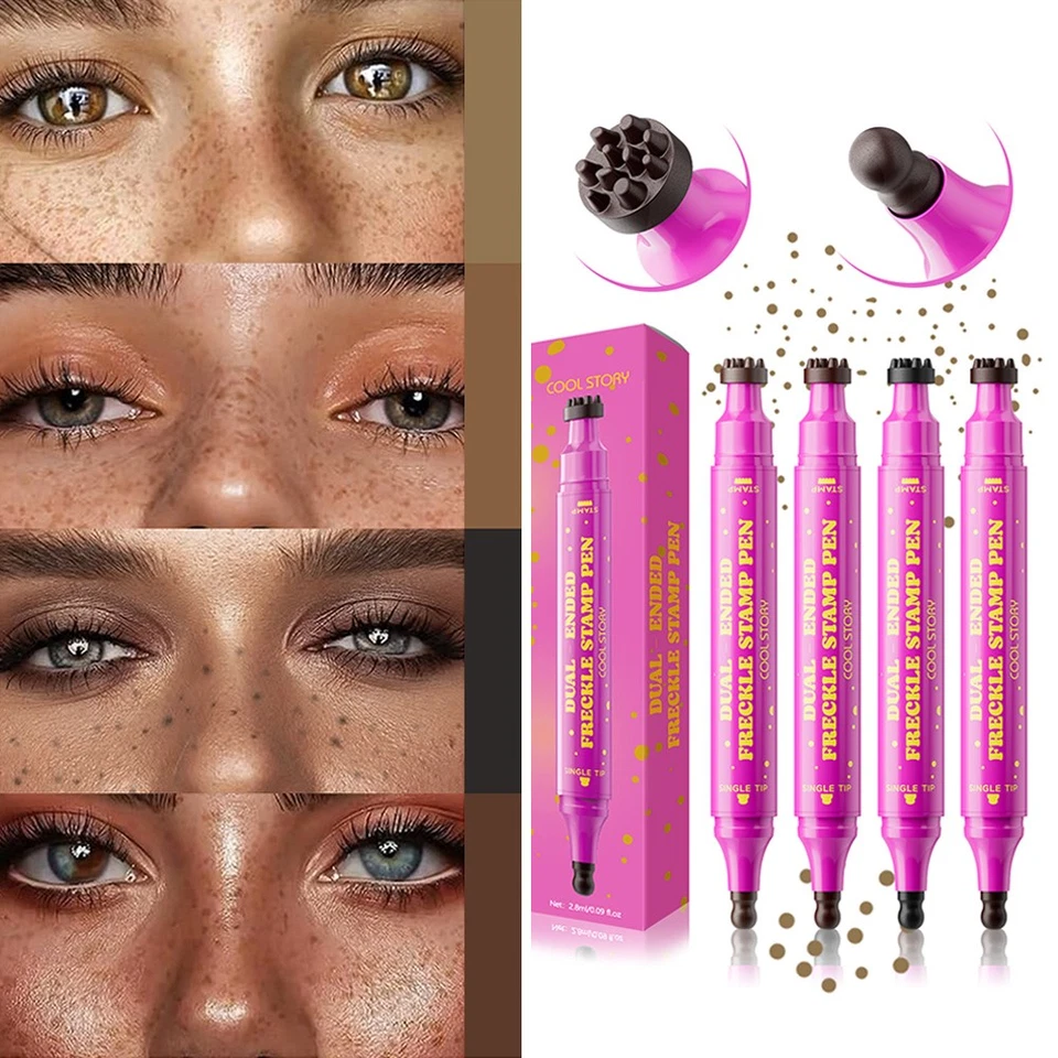 2 in 1 Natural Like Freckle Stamp Pen Quick Dry Waterproof Freckle Makeup Pen ' - Image 4 of 4