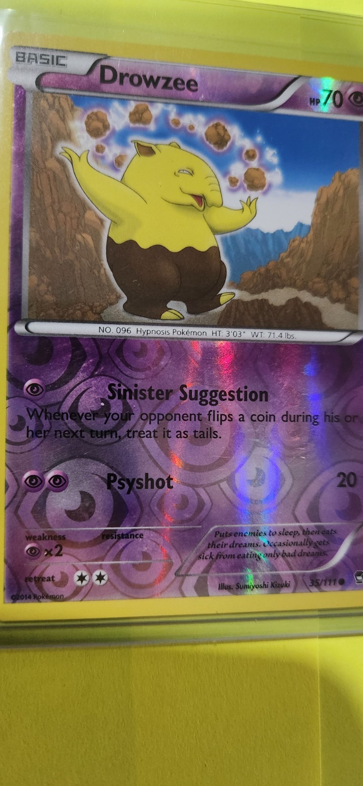 Drowzee - 35/111 - Reverse Holo - XY: Furious Fists - Pokémon - LP