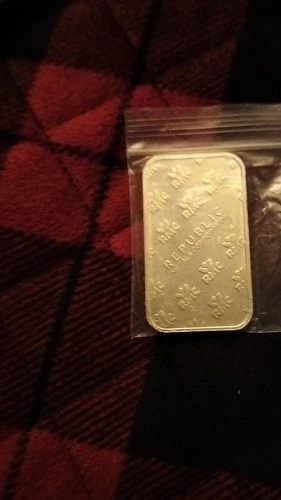 Republic Metals Corporation RMC 1 oz Silver Bar .999 Fine Refiner Assayer