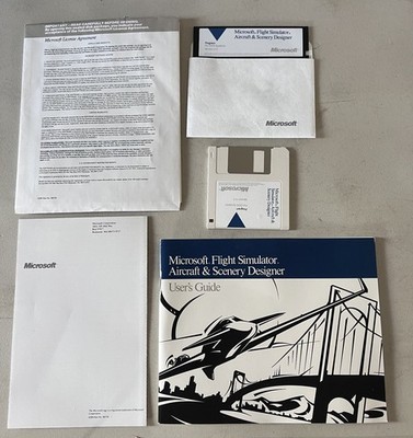 Microsoft Flight Simulator Aircraft & Scenery Designer V4.0 DOS PC Video Game