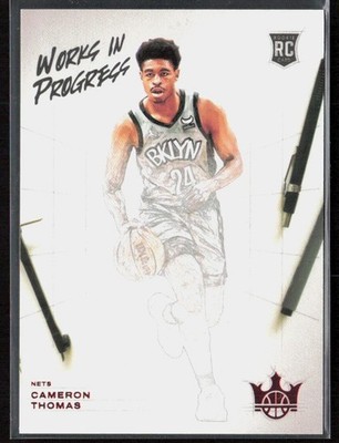 2021-22 Panini Court Kings Cameron Thomas Rookie Works in Progress /149