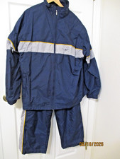 Vintage Nike Navy Blue Swoosh Tracksuit Set Jacket  Pants Size XL