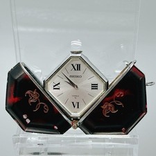 SEIKO Momotaro Pocket Watch Octagonal Silver Dial Red Accents Used