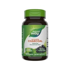 Nature's Way Activated Charcoal 560mg 100 Caps Digestive Gas & Toxin Relief