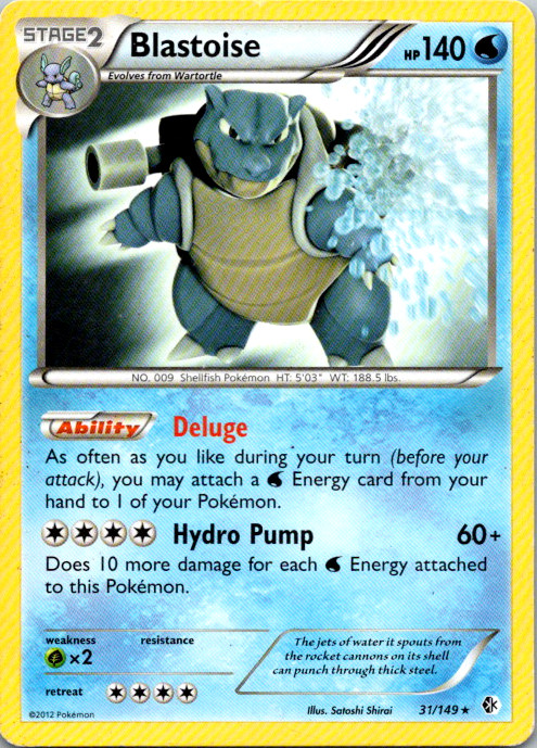 Blastoise 31/149 - Rare - Boundaries Crossed - Pokemon TCG - MP