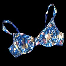 Vintage VANITY FAIR Second Skin SATIN Shiny Wet Look BRA Celestial Print  36B