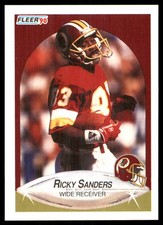 Ricky Sanders 1990 Fleer #167 Redskins NFL READ FREE SHIPPING AutographDen