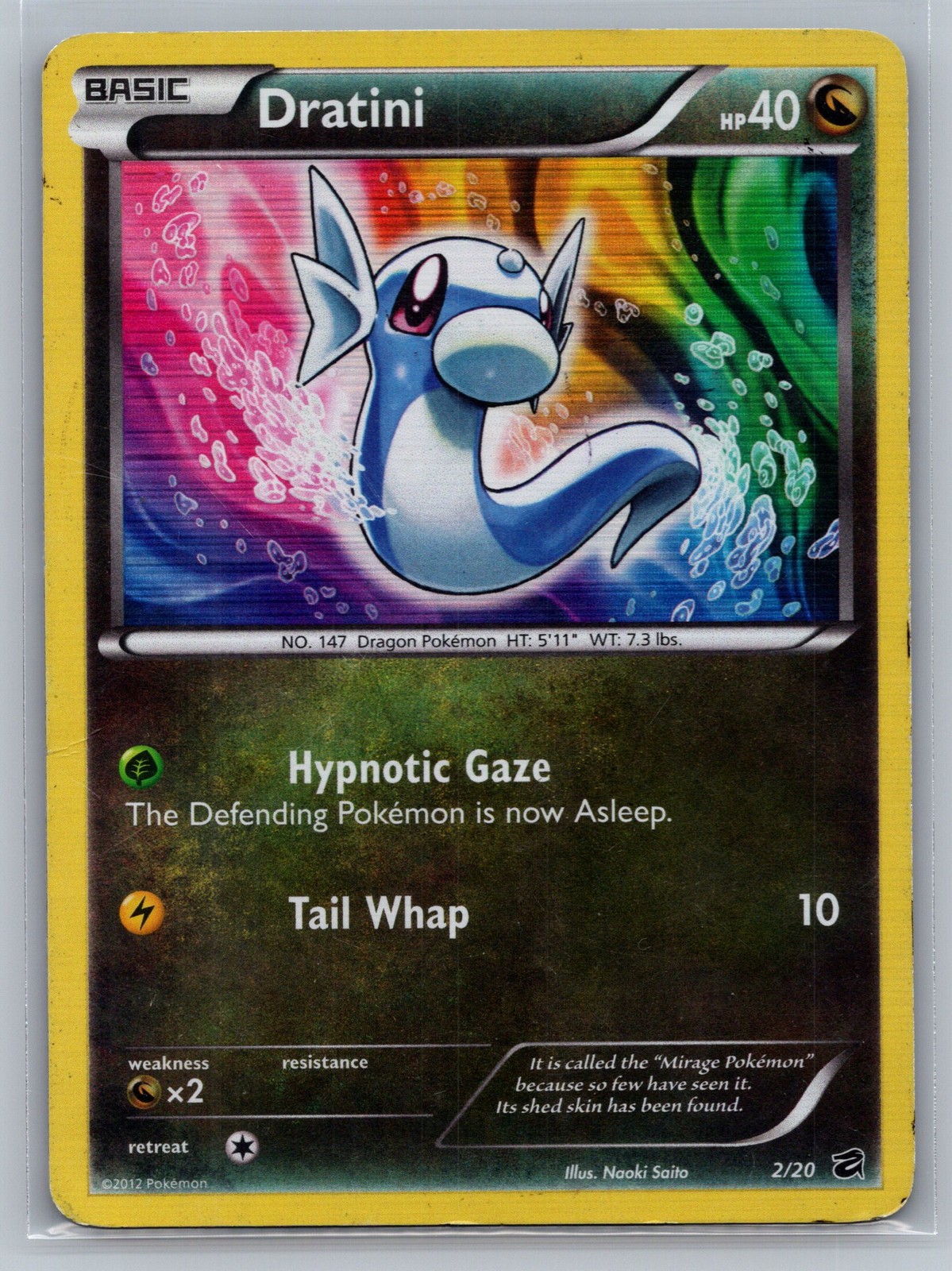 Dratini (2) Dragon Vault #2/20 Holo Rare Pokemon Card