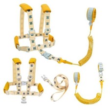 Toddler Leashes  Anti Lost Wrist Link for Kids, 4 in 1 Kid Harness Yellow