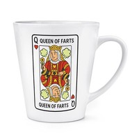 Queen Of Farts 12Oz Latte Tasse Becher Rude Farter Spruch Mama Vatertag OMA