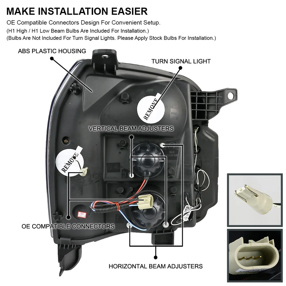 Fits 2007-2014 GMC Yukon XL 1500 Denali Projector Headlights LED Lamps 07-14 - Image 4 of 4