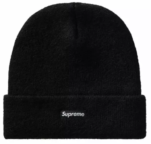 Beanie mohair noir blanc flambant neuf Supreme NY FW20 (FW20BN10)