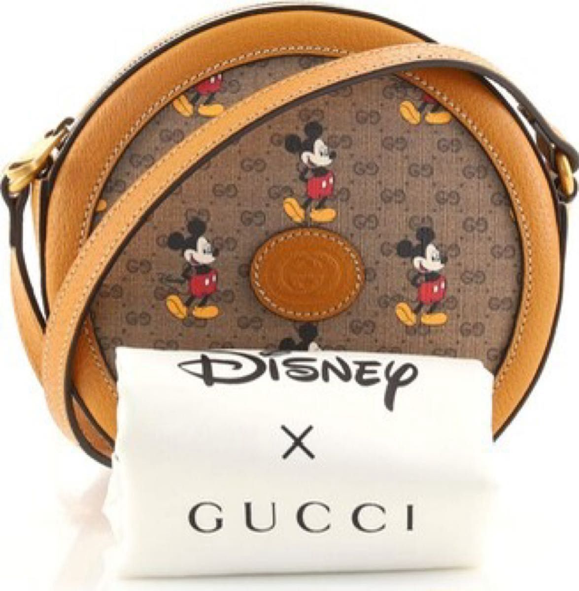 GUCCI x Disney Round Shoulder Bag Mickey Mouse Beige GG GUCCI x Disney Round Shoulder Bag Mickey Mouse Beige GG