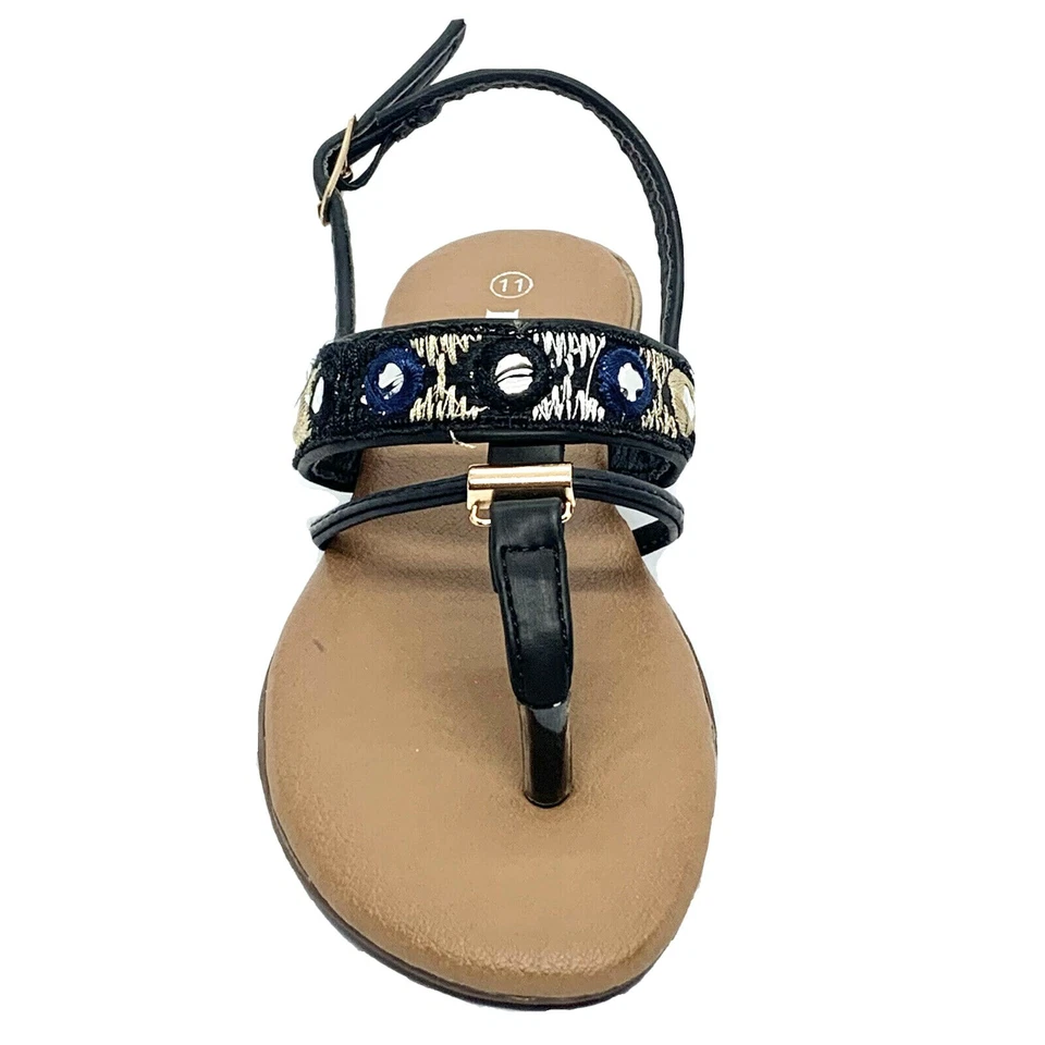 Link Ronnie-62 Niñas Negro Vestido Concurso Noche y Fiesta Sandalias Juveniles Talla 4 Foto 2 de 4