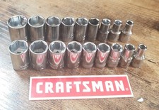 Craftsman 18 Pc 14 Drive Sae And Metric Mm Shallow Socket Set 6pt