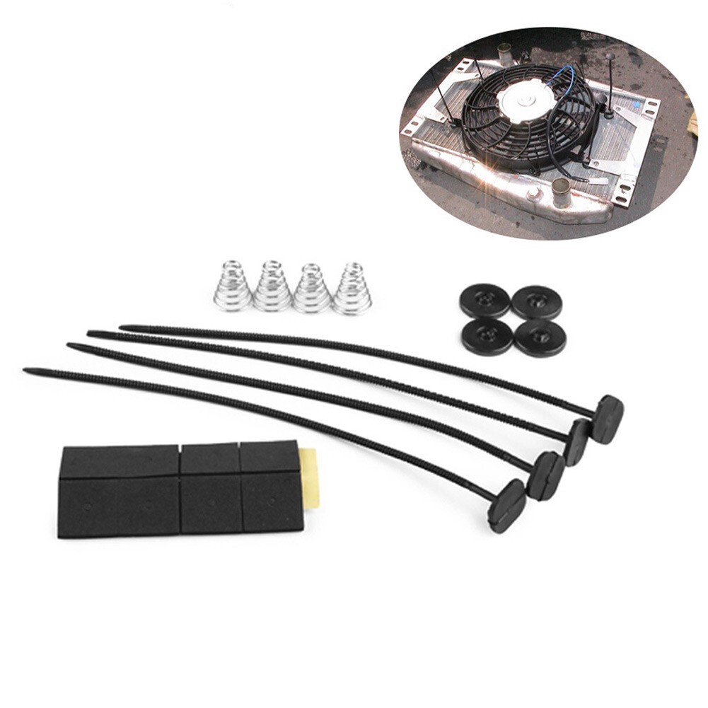 American Volt 2-Pack Electric Radiator Fan Mounting Kit - 8 Plastic Tabs/Feet For Easy Installation