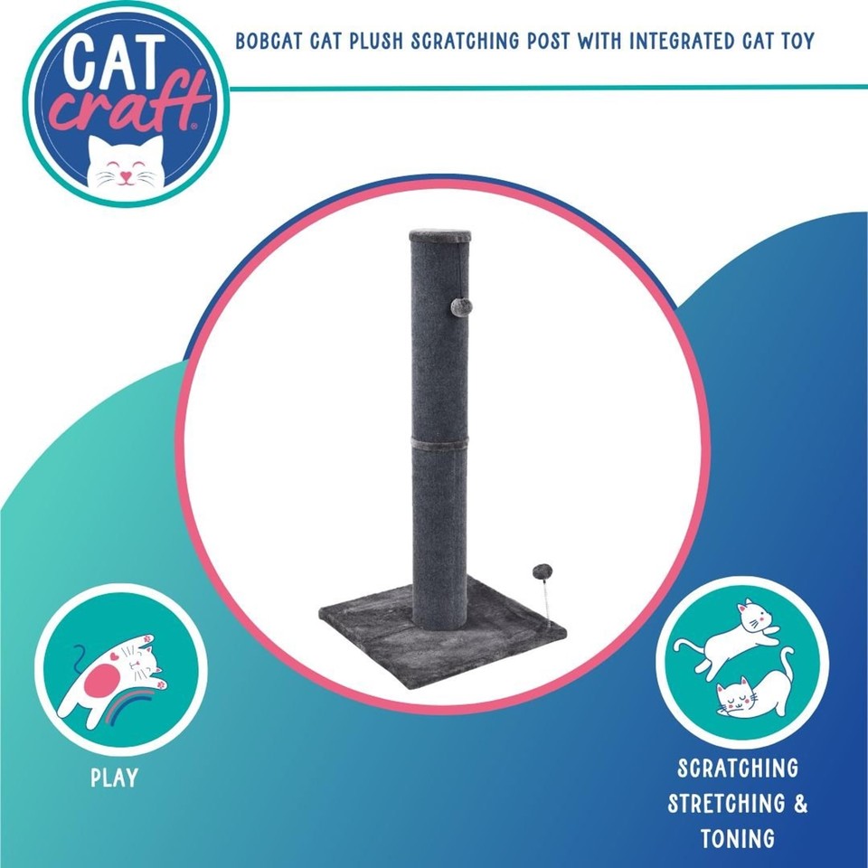 Cat Craft Bobcat Cat Scratching Post for Indoor Cats, Tall Cat Scratch