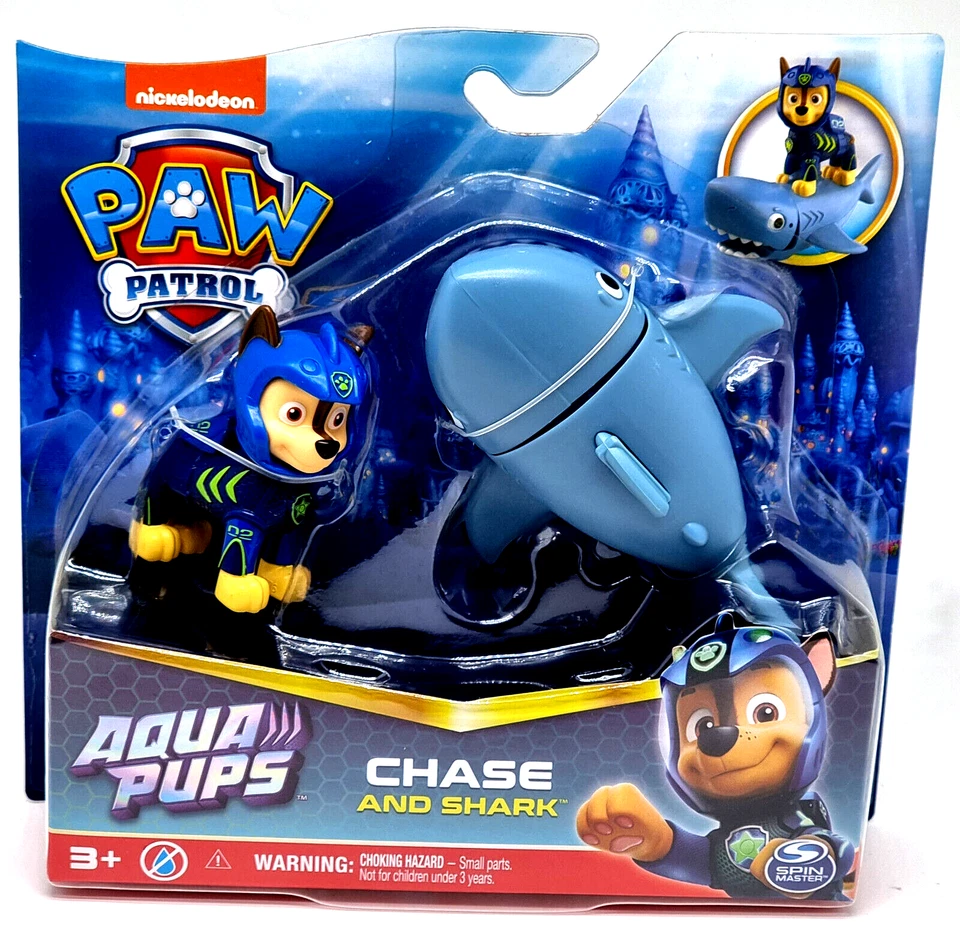 SPINNMASTER Paw Patrol Aqua Pups Figur Chase and Shark