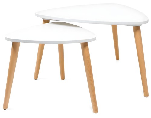 BEISTELLTISCH 2er Set Couchtisch Satztisch Holz Buche Wohnzimmertisch Sofatisch - Bild 5 von 5