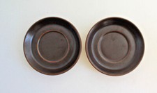 Wedgwood Sterling Brown Saucers Only For Replacement Set of 2 Vintage England