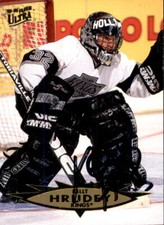 Kelly Hrudey Signed Auto 1995-96 Fleer Ultra card Los Angeles Kings
