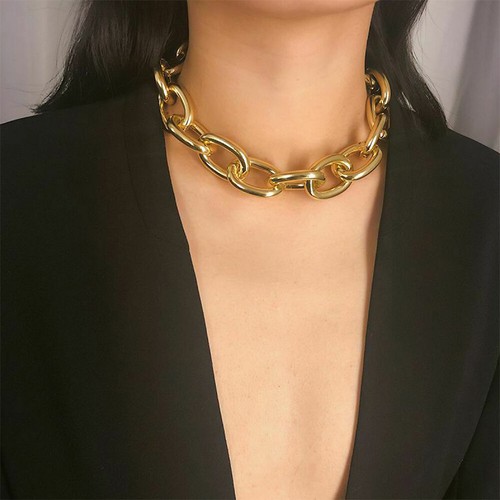 Chunky Link Chain Choker Necklace 