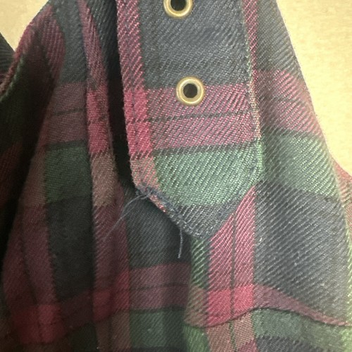 Vintage Maxikleid Grunge ärmellos lang Gr. 9 Schnalle Träger Schottenkaro mit Schlitz - Bild 8 von 17