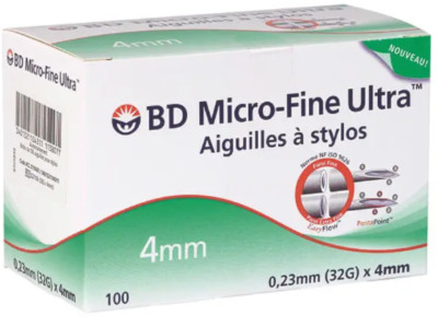 BD Micro-Fine 4 mm Nadeln 0,23x4 mm 100 Stk. - Sanft & Präzise PZN: 10532318