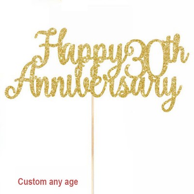 Age Number Happy Anniversary Cake Topper Party Decor Ebay