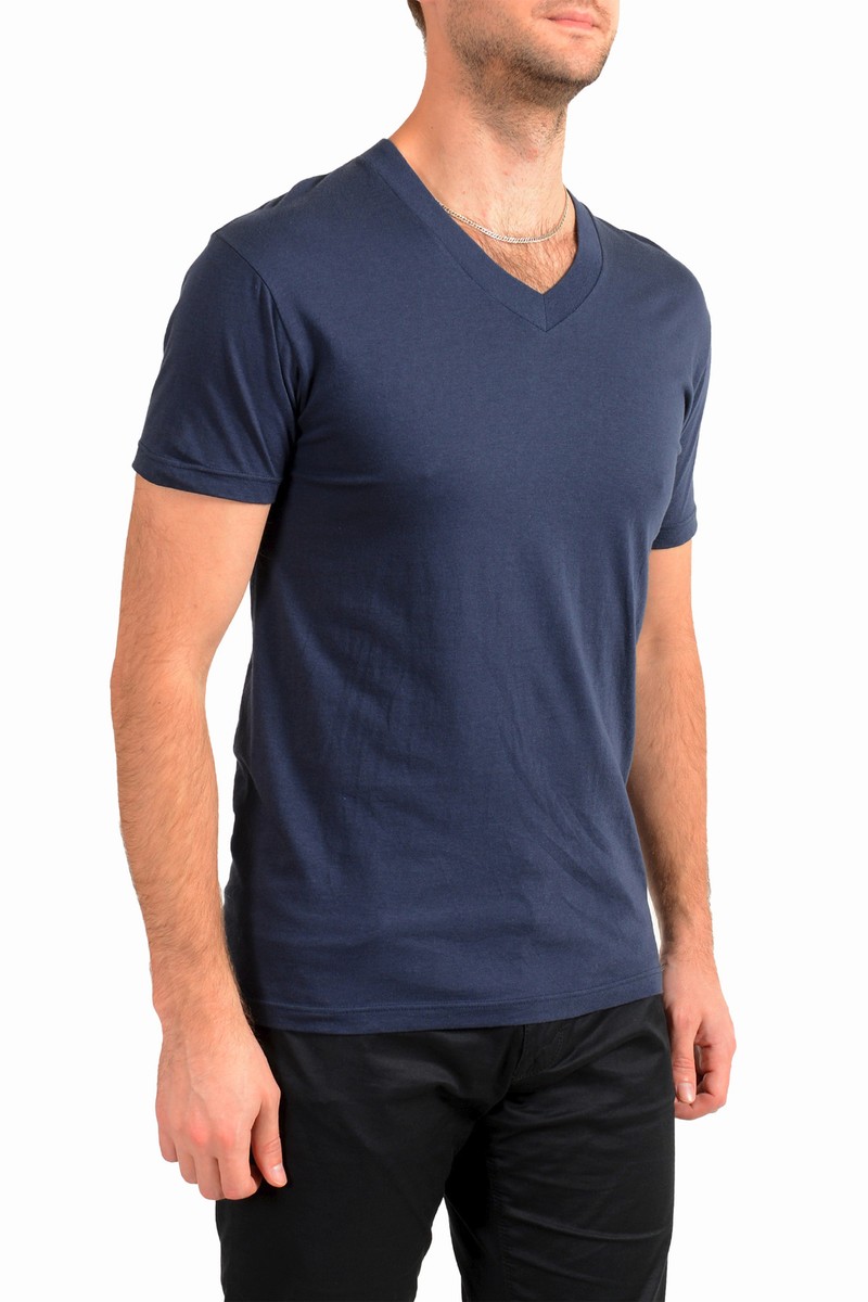 Tシャツ・カットソー EMPORIO ARMANI Men T-shirt Blue 8N1TE81JUVZ 0920 Emporio Armani Men's Navy Blue Short Sleeve V-Neck T-Shirt