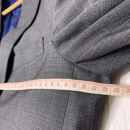 Suit set mens blazer jacket and pants medium 32W grey wool tailored - Picture 8 of 13
