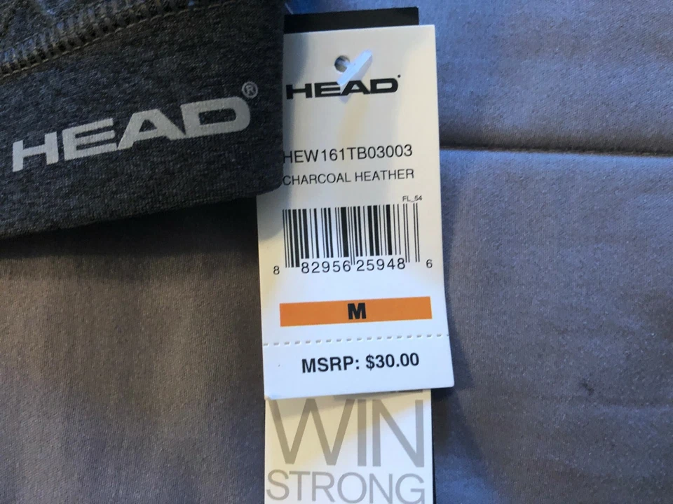 HEAD Women's Sports Bra, Charcoal Heather, NWT, Small and Medium Available. - Image 4 of 4