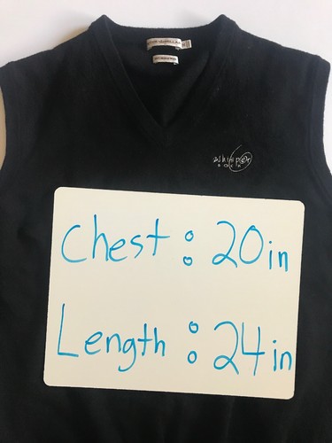 Peter Millar Mens Medium Merino Wool Black Whisper Rock V Neck Golf Vest - Picture 6 of 6