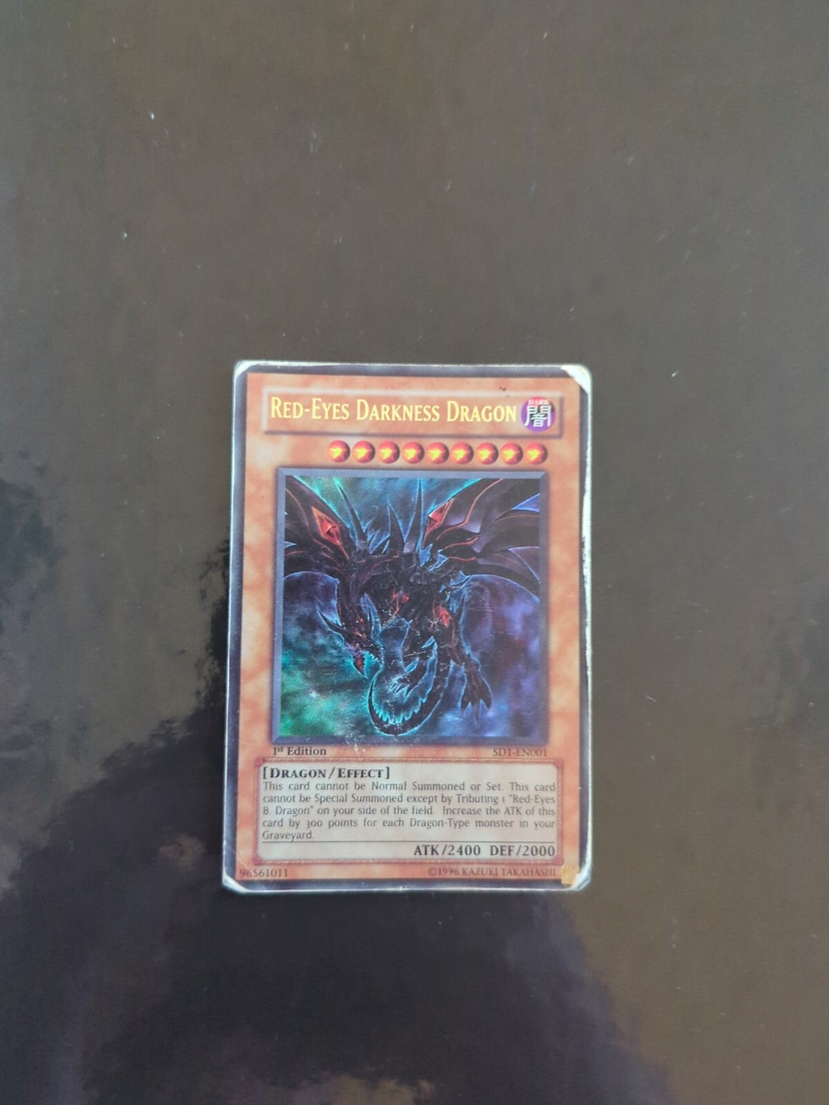 Yu-Gi-Oh Red Eyes Darkness Dragon SD1-EN001 Ultra Rare 1st Edition Near Mint