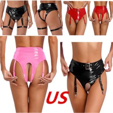 Women Sheer Panties Crotchless Underwear Cutout Lingerie See Through Briefs