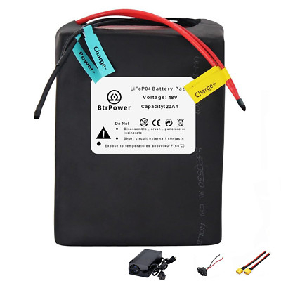 48V 20Ah Li-thium Lifepo4 Eb-ike Battery for Ele-ctric B-ike Bicycle S cooter