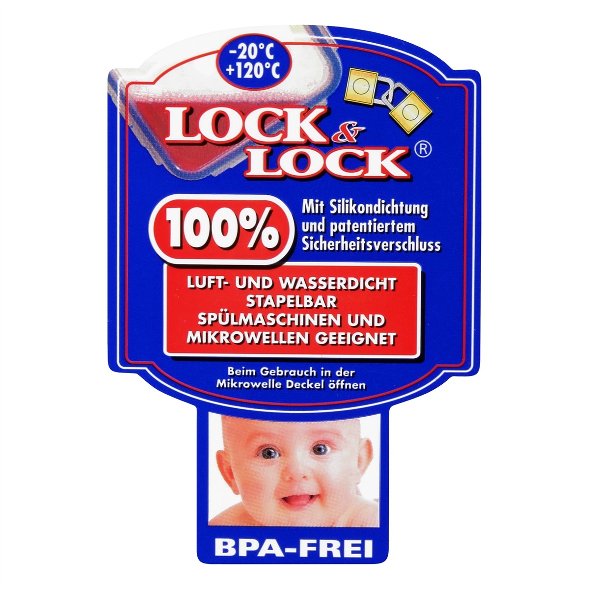 LockLock HPL807 Vorratsdose 470ml - Luft und Wasserdicht - rechteckig (6er Pac