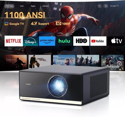1100 ANSI Google TV Wanbo X5 Pro 4K Projector WiFi Bluetooth Movie Proyector