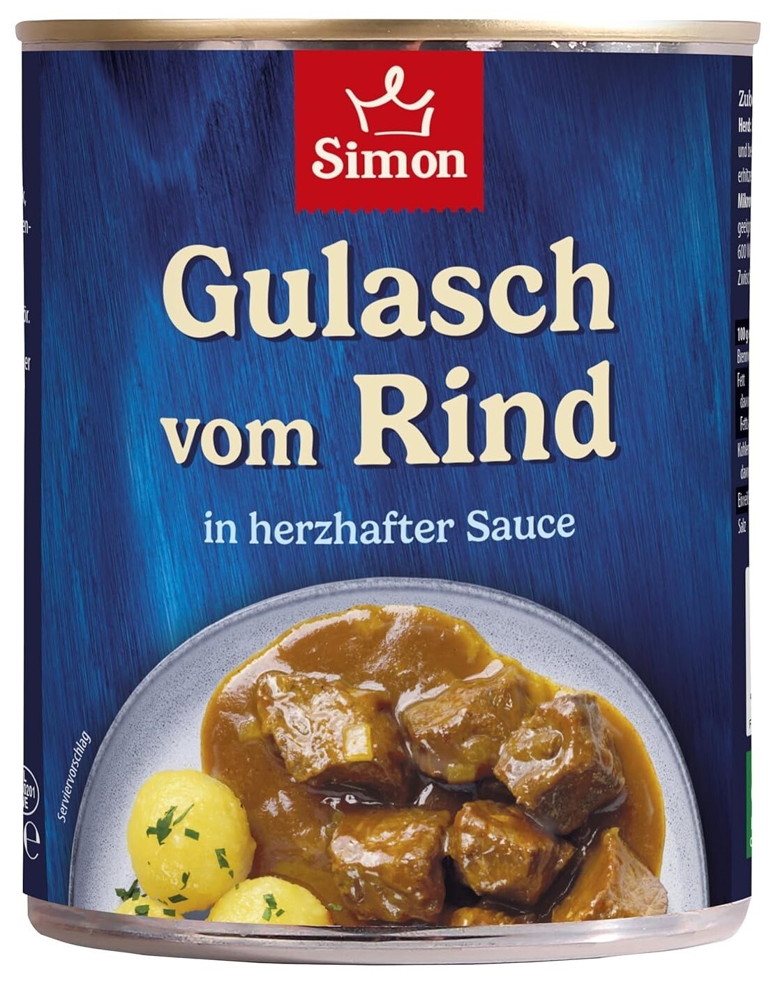 Simon Delikatess Rindergulasch - Gulasch vom Rind - 800 Gramm