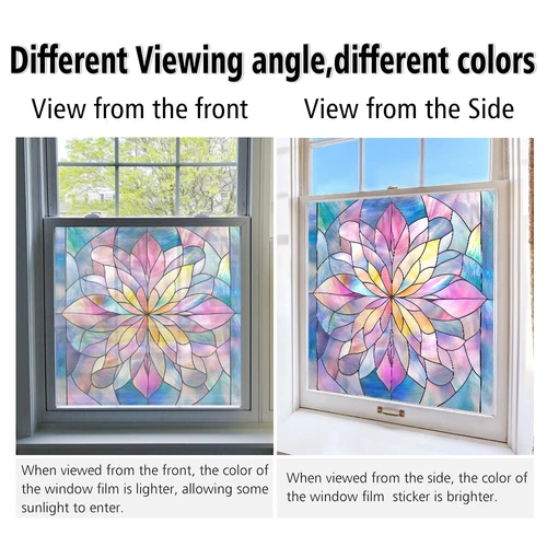 AU Static Cling Glass Window Film Privacy Stained Glass Sticker UV Protection - Picture 20 of 47