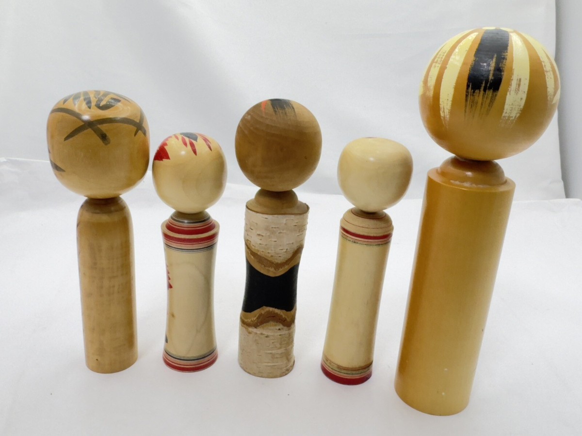 アンティーク 創作こけし Set of Mini Kokeshi Dolls アンティーク 創作こけし Set of Mini Kokeshi Dolls Set of 5 Kokeshi