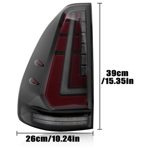 Pair LED Rear Tail Light Brake Lamp For Toyota Land Cruiser Prado J120 2003-2009 - Picture 6 of 16