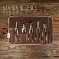 American Bonsai Stainless Steel Standard Issue Set & Tool Roll: 6 Piece