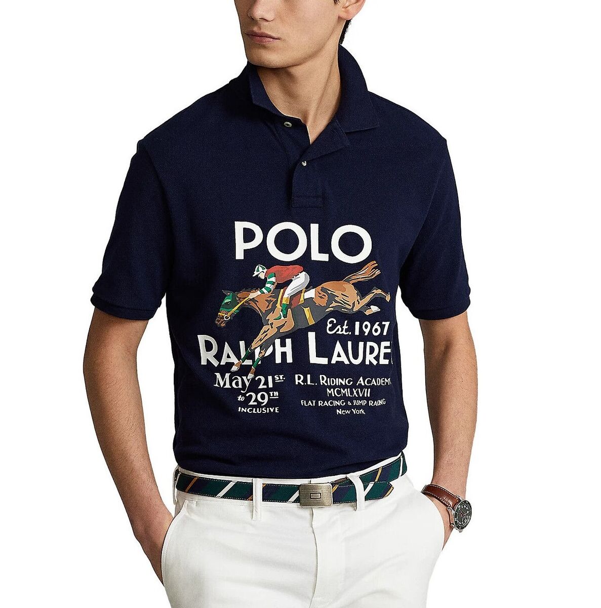 Polo Ralph Lauren Men VTG Classic Horse Riding Graphic Mesh Polo Ralph Lauren Men VTG Classic Horse Riding Graphic Mesh