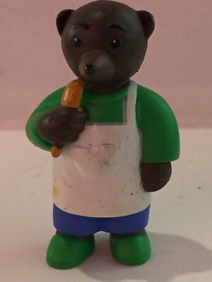 Figurine Ancienne Petit Ours Brun N°2 En PVC - Vintage, Années 80/90 Probablement - Occasion