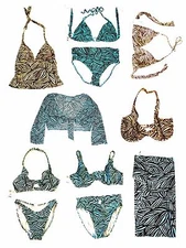 Sunsets Bahama Blues & Coco Cream Swimsuit Separates NWT/NWOT