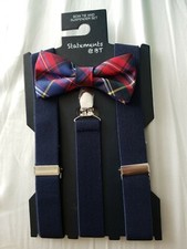 USA Flag Suspender and Bow Tie Set for Baby Toddler Kids Boys Girls USA Seller 