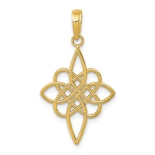 14k Yellow Gold Celtic Knot Pendant Perfect Gift for Her