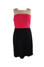 Calvin Klein Pink Multi Buttoned Colorblock Sheath Dress 6