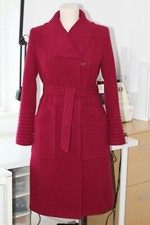 Wine Red Woman's Coat, Design, Unique, Size 12 Brand New